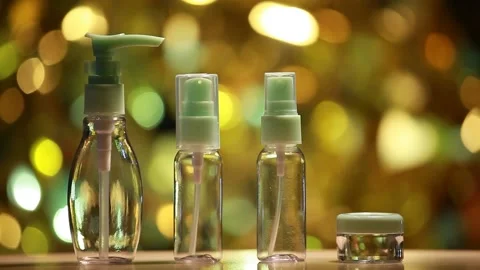 Footage of empty cosmetic bottle Stock Footage 138441777