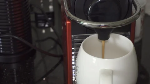 Footage of Espresso Machine Brewing A Coffee Espresso Stock Footage 109407983