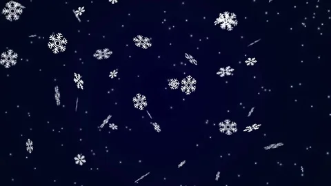 Footage Falling snowflakes on the dark blue background Stock Footage 69729470