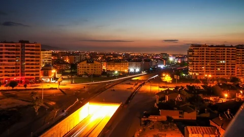 Footage of fast flowing traffic in a underpass Stock Footage 121025309
