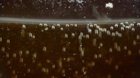 Footage of fermentation process with bubbles Stock Footage 134137990
