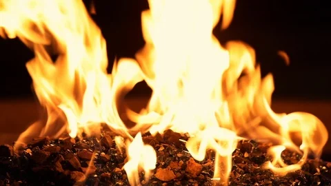 Footage - Fire burning in the fire pit Stock Footage 118876618