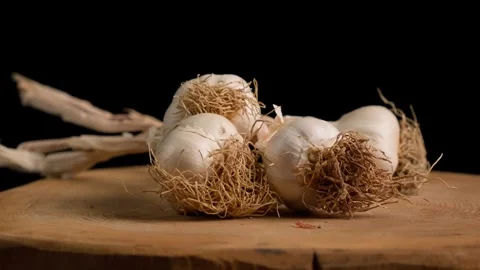Footage of Garlics Rotating Stock Footage 284279967