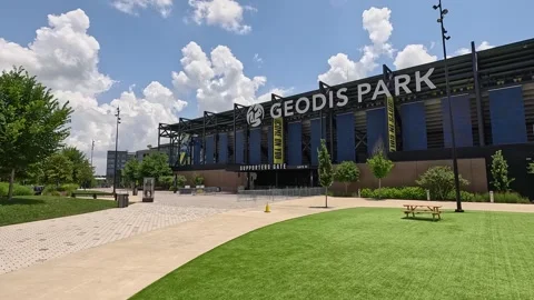Footage of Geodis Park soccer stadium at the historic Nashville Fairgrounds.. Stock Footage 313454853
