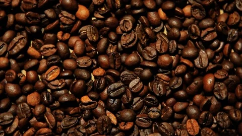 Footage of grain coffee background Stock Footage 156036636