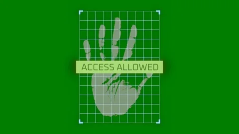 Footage of hand screening, biometric authentication process Stock Footage 105447967