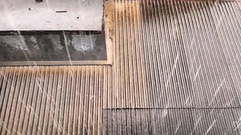 Footage of heavy rain from the top Stock Footage 324797065