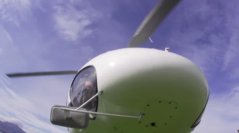 Footage of a helicopter taking off Stock Footage 55498233