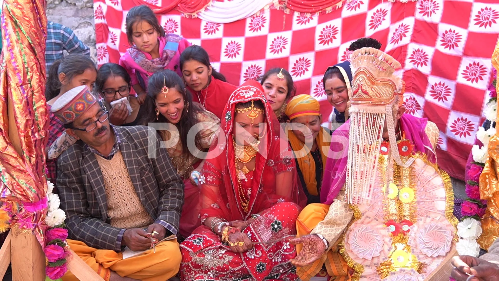 Footage of Himachali Traditional Indian Wedding