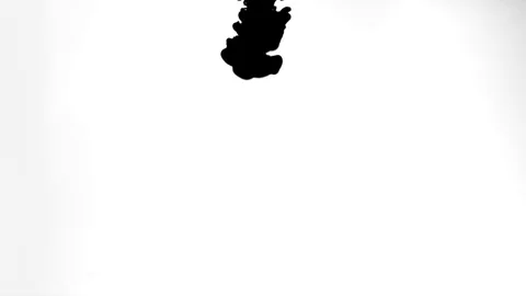 Footage of inks, Blots, Dots. Drops Ink in water Video stock 124631119