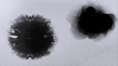 Footage of inks, Blots, Dots. Ink in water Video stock 124828407