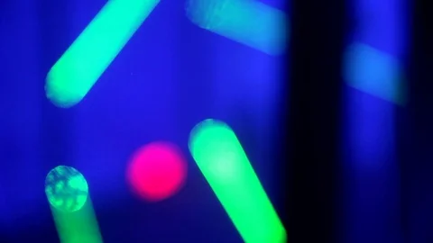 Footage of lights out of focus for packshot, title or advertisement text Stock Footage 71336767