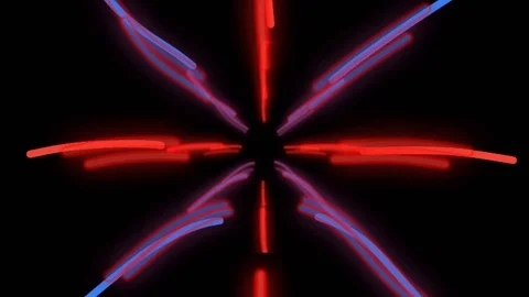 Footage line neon light red and blue Stock Footage 125230846
