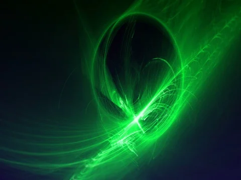 Footage Looping Abstract Background Green Light Effects with motion blur. Stock Footage 76991099