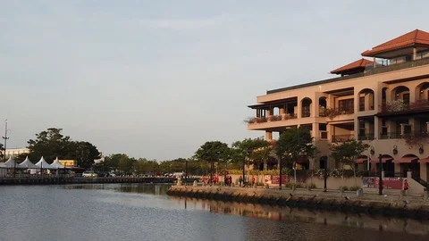 Footage of Malacca Riverside Stock Footage 104800167