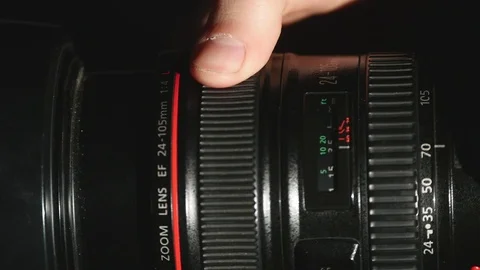 Footage of a Man changing the settings dslr camera Stock Footage 85028722