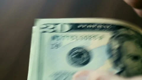 A footage of man's hands counting dollar cash. man counting money for financial Stock-Footage 336262634