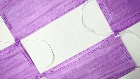 Footage of mask white background Stock Footage 127929078