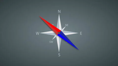 Footage modern compass rotation background. 4k video animation Stock Footage 68148221