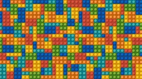 Footage motion colorful plastic constructor background texture. 4K video Stock Footage 63207645