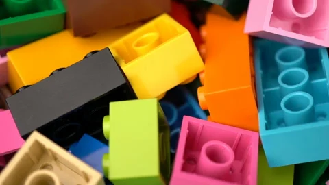 Footage motion colorful plastic constructor rotate background texture. 스톡 동영상 94241173