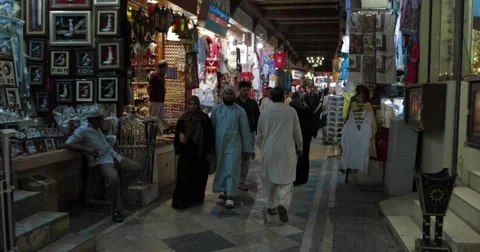 Footage in Motion in Souk Mutrah (4K) Stock Footage 45872233