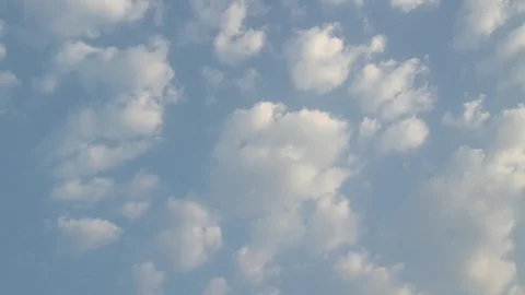 A footage of moving clouds in the blue sky Stock Footage 124248063