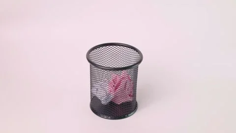 Footage Multi-colored paper that has been used but has not been accepted. was Video stock 188427235