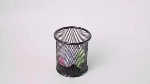 Footage Multi-colored paper that has been used but has not been accepted. was Video stock 188427272