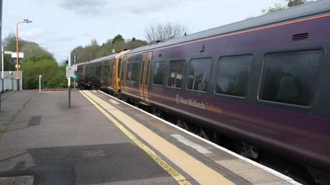 Footage of a Network Rail passenger commuter train Stock Footage 291083010