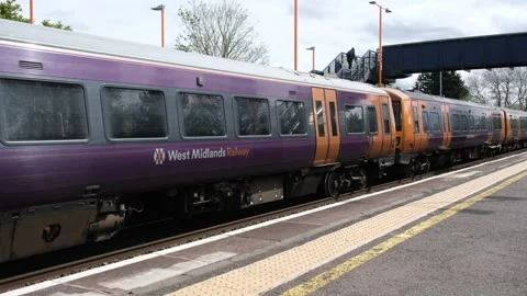 Footage of a Network Rail passenger commuter train Stock Footage 291085432