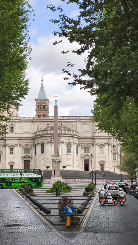 A footage of The Papal Basilica of Saint Mary the Great Stock Footage 316074953