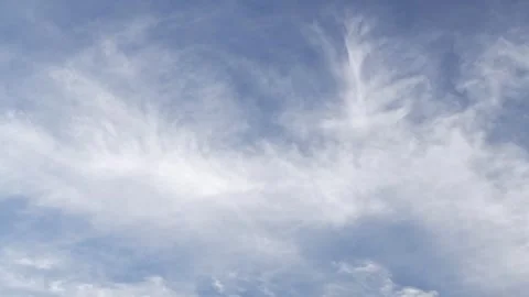 Footage of passing clouds in the blue sky in summer Stock Footage 270217885