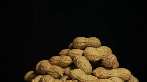 Footage of peanut dark background Stock Footage 150055933
