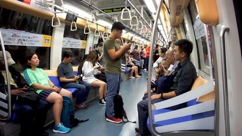 Footage people at Mrt Train Stock Footage 103696826