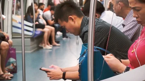 Footage people at Mrt Train Stock Footage 103696995