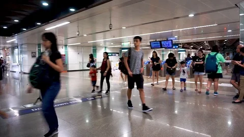 Footage people at Mrt Train Stock Footage 103697144