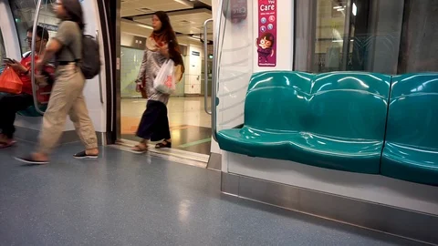 Footage people at Mrt Train Stock Footage 103697487