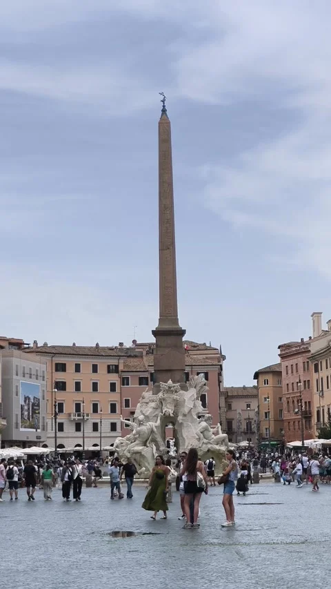 A footage of Piazza Navona Stock Footage 316075380