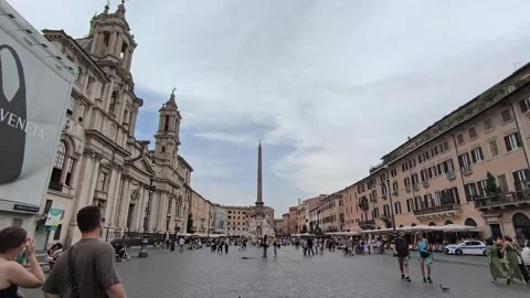 A footage of Piazza Navona Stock Footage 316075425