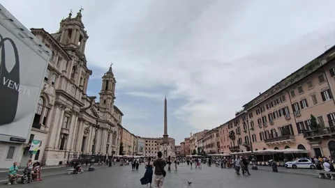 A footage of Piazza Navona Stock Footage 316075428
