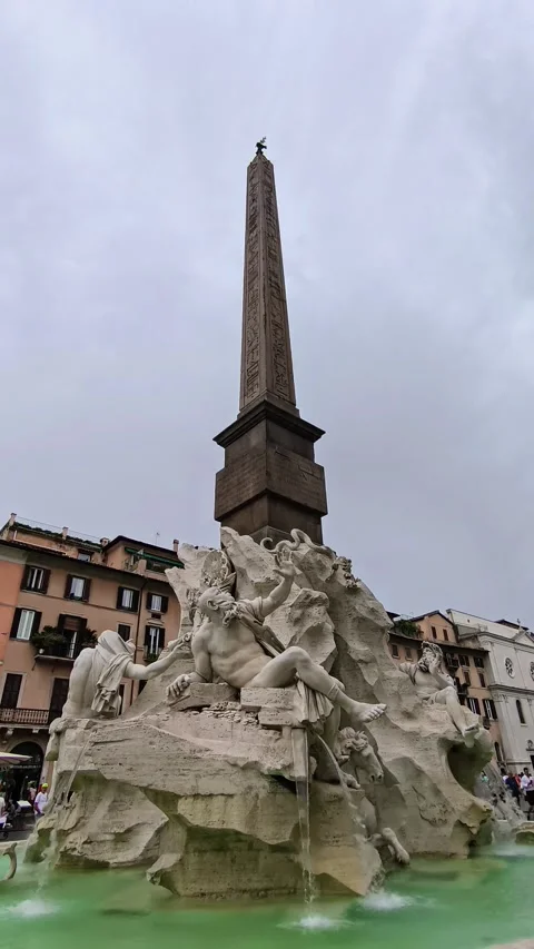 A footage of Piazza Navona Stock Footage 316075499