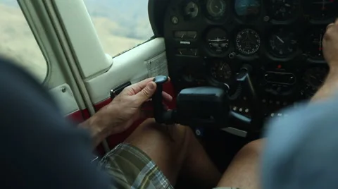 Footage of pilot flying small plane Stock Footage 55539669