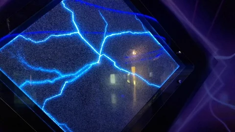 Footage of plasma lighting in screen 스톡 동영상 108668398