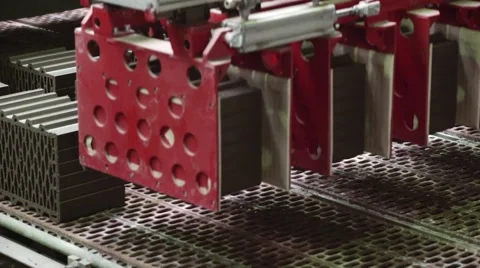 The footage of production new batch of bricks Stock Footage 58264815