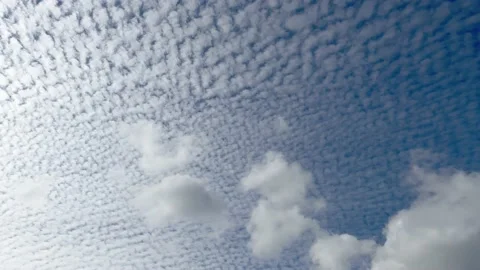 Footage of rarely occurred clouds called Cirrocumulus. Stock Footage 238763706