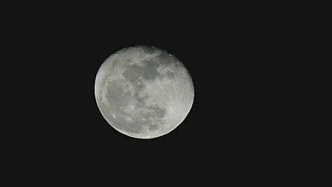 Footage of Real Moon, in real time Stock Footage 80296322