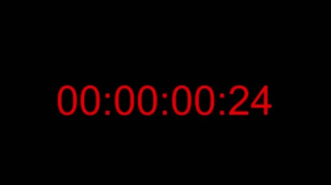 Footage of a red time code, the timer is set to one minute Stock Footage 63799657