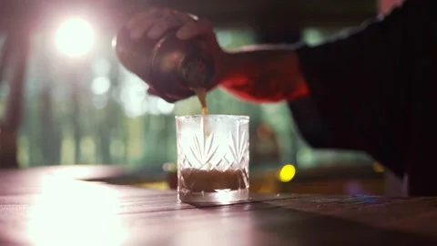 Footage of refreshing cold drink with alcohol. Delicious coctail 库存影片 237390927