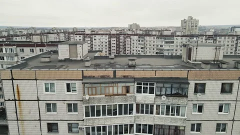 Footage of rooftops with horizontal camera movement Stock Footage 149646432
